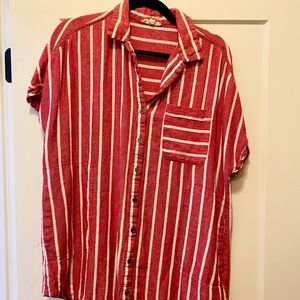 Long Collared Button Down Blouse